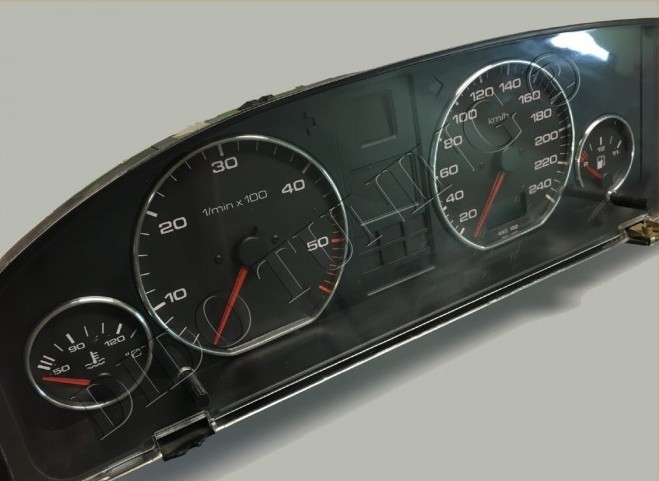 Хромовані кільця в щиток приладів Audi 100 C3/С4 / A6 C4 (4 кільця)