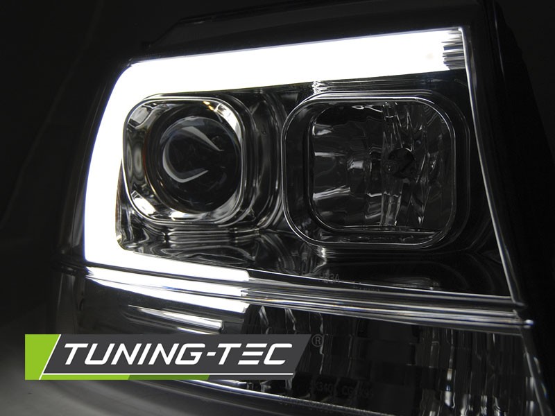 Фари передні Jeep Grand Cherokee WJ з LED габаритами, хро