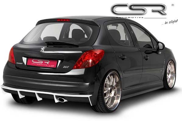Дифузор (накладка) заднього бампера Peugeot 207 CSR