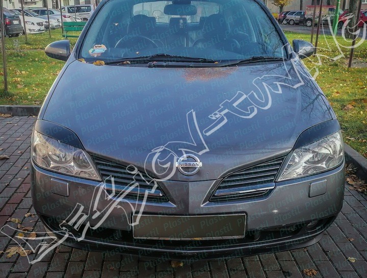 Накладки на фари (реснічки) Nissan Primera P12 абс-пластик
