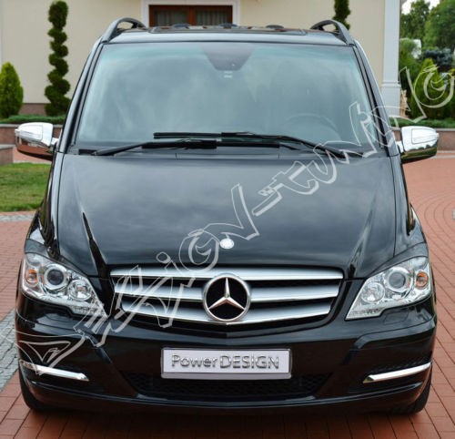 Накладки на фари (реснічки) Mercedes Vito Viano II W639 рестайл абс-пластик