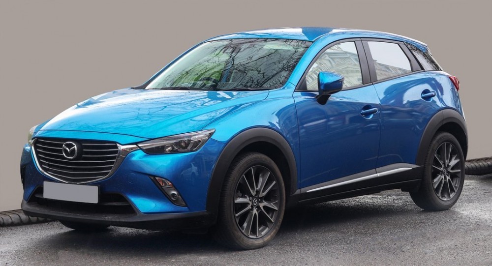 захисна накладка заднього бампера з ребрами MAZDA CX-3 (Stal)