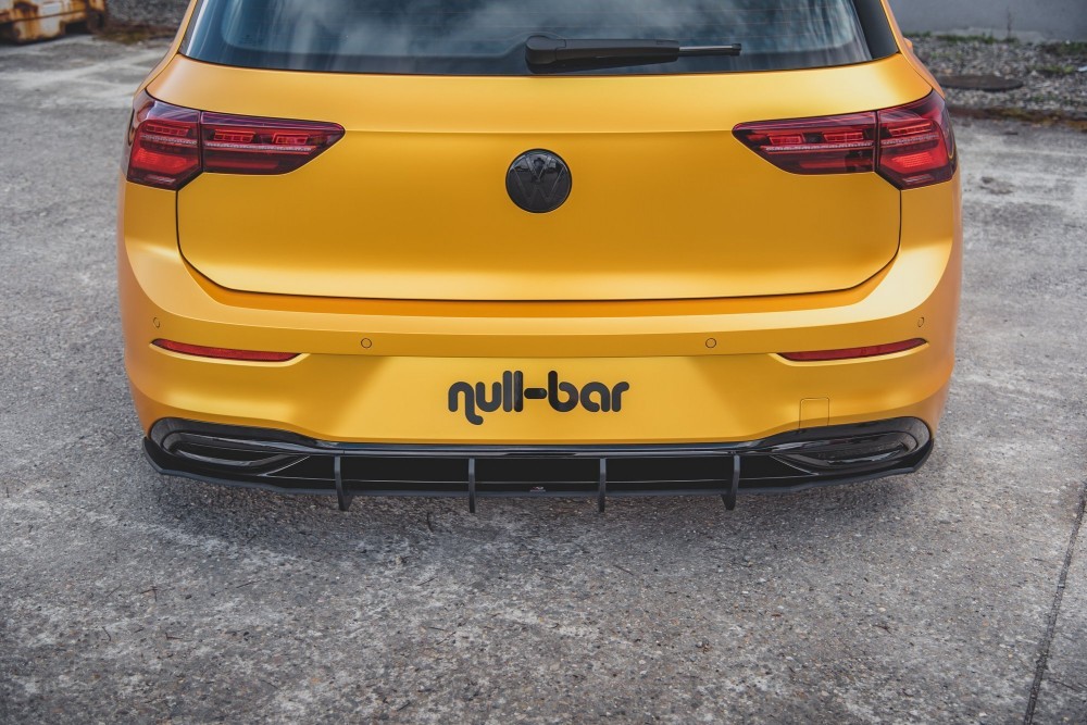 Дифузор заднього бампера Racing VW Golf 8 вер.1 з ребрами