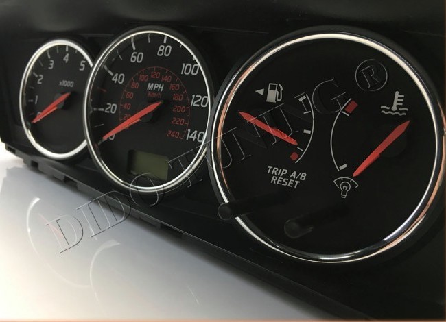 Хром кільця на прилади Nissan Primera P12