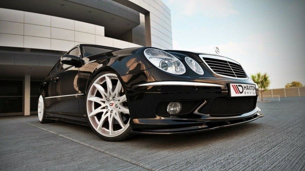 Дифузор переднього бампера Mercedes E W211 версія AMG дорест.