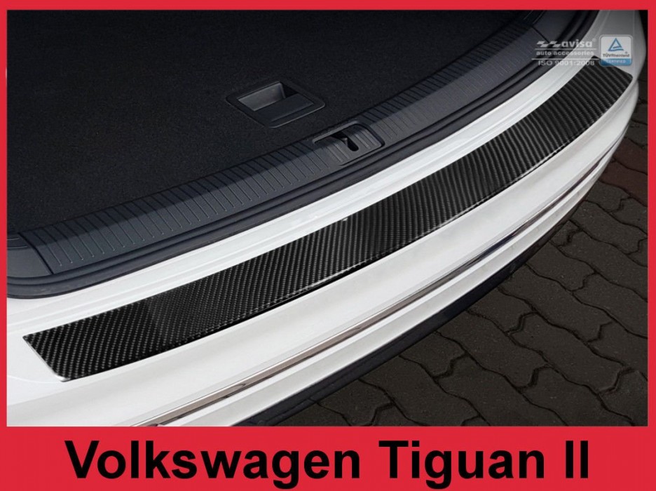 Накладка на задній бампер VW Tiguan II / Tiguan Allspace (карбон)