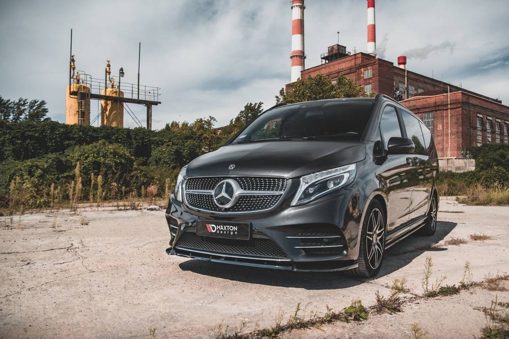 Тюнінг накладка переднього бампера Mercedes V-Class W447 рестайл AMG-Line вер. 3