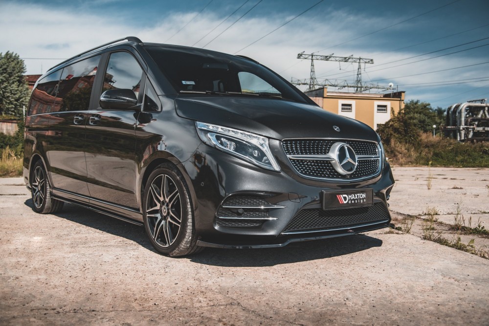 Тюнінговий дифузор переднього бампера Mercedes V-Class W447 рестайл AMG-Line вер. 4