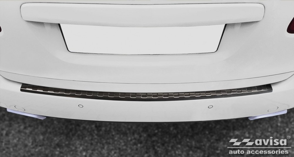 накладка на задній бампер з нержавіючої сталі Porsche Cayenne, чорна