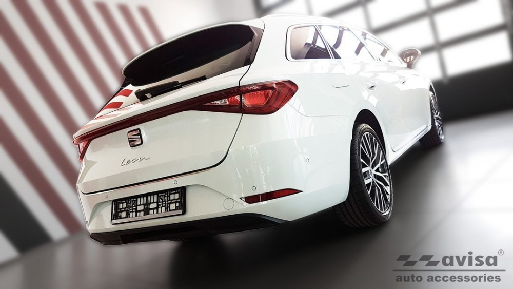 Захисна накладка заднього бампера Seat Leon 4 Sportstourer чорна
