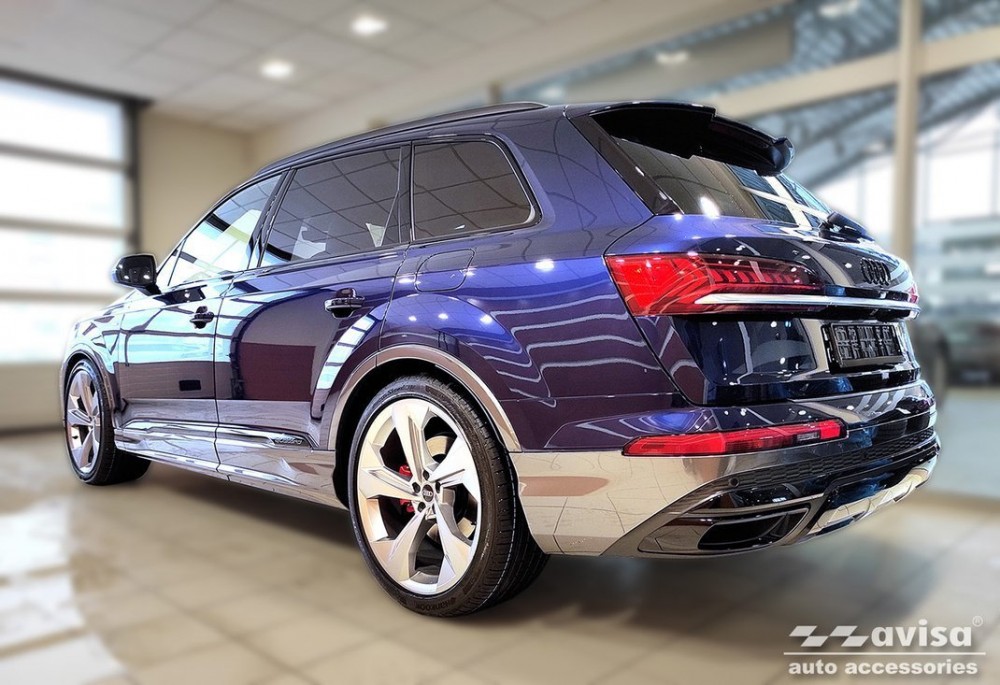 Захисна накладка заднього бампера Audi Q7 2 чорна