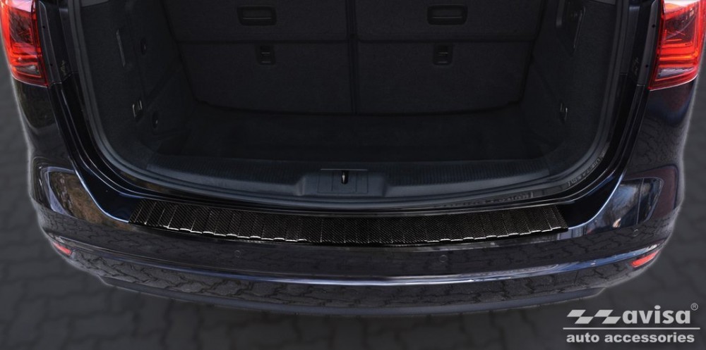 Карбонова накладка на борт заднього бампера Seat Alhambra II
