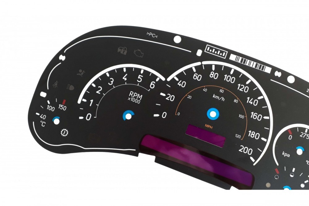 накладки в щиток для переходу з миль на км Cadillac Escalade