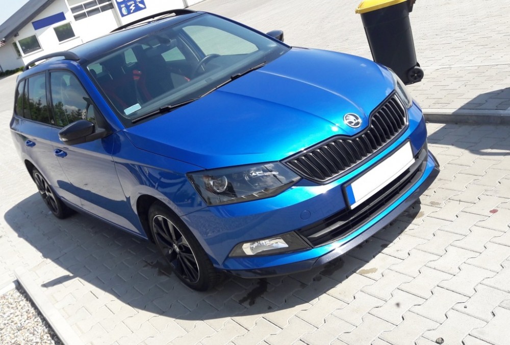 Дифузор переднього бампера Skoda Fabia III стиль Monte Carlo