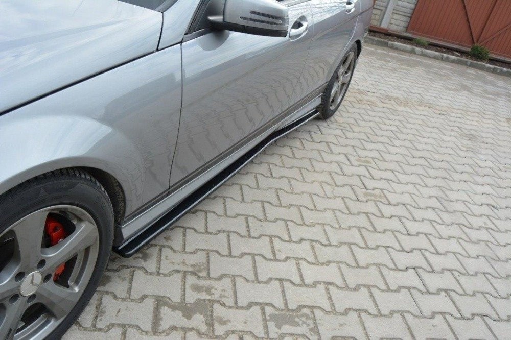 Дифузори під бічні пороги Mercedes C W204 AMG-Line (дост.)