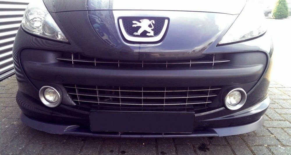 Тюнінговий дифузор переднього бампера Peugeot 207 дорестайл