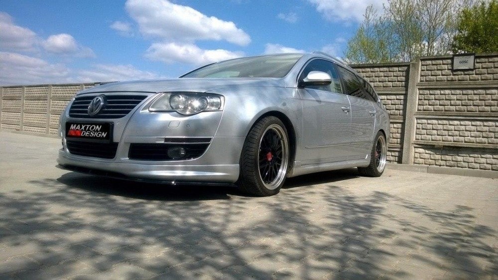 Передній дифузор під бампер VW Passat B6 R-line