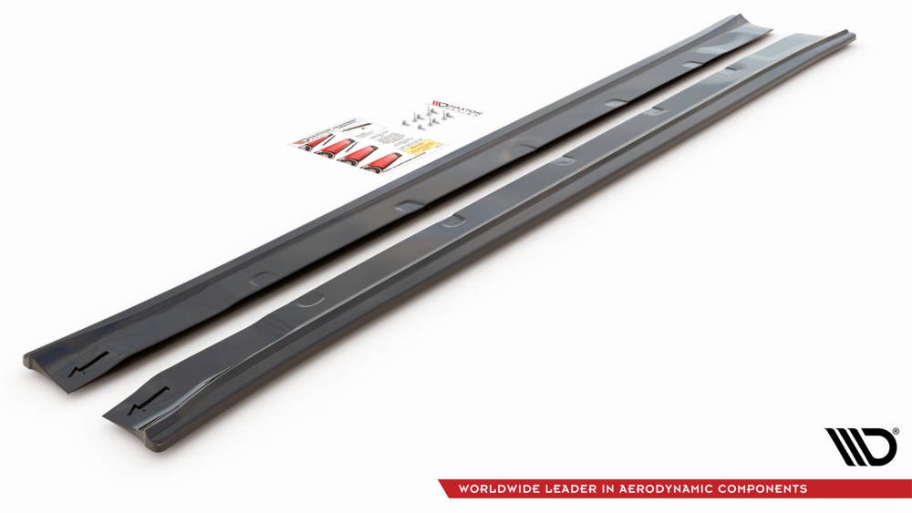 Тюнінг накладки на пороги Tesla Model S рестайл