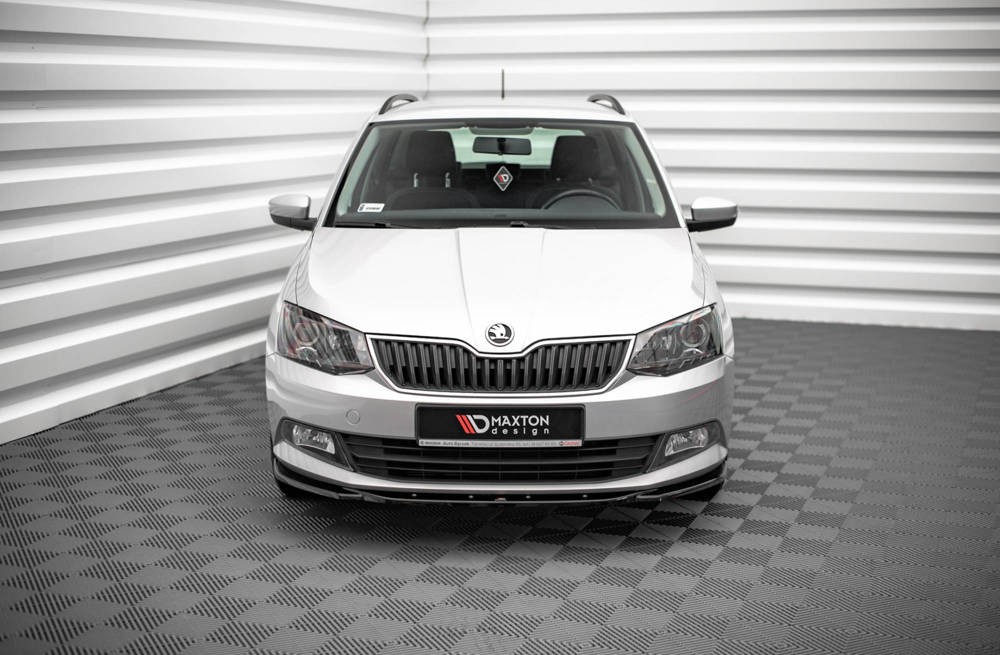 Дифузор тюнінговий для переднього бампера Skoda Fabia MK3 вар.2