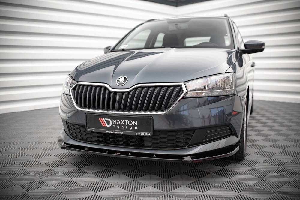 Тюнінг накладка під передній бампер Skoda Fabia MK3 рестайл