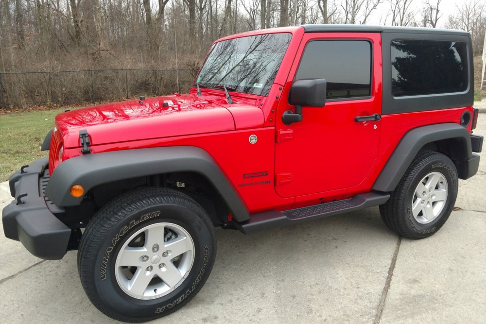 пороги (підніжки бокові) Jeep Wrangler JK 2 двері