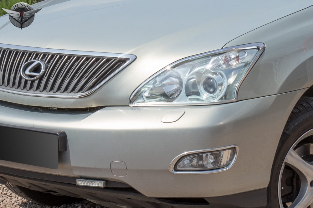 хром накладки на передні фари Lexus RX350