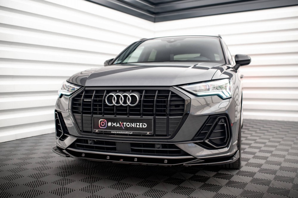 Тюнінговий дифузор на передній бампер Audi Q3 F3 S-Line вер. 1