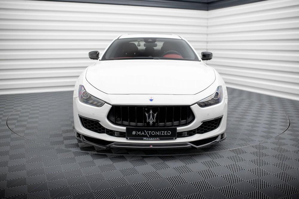 Нижня тюнінг накладка на передній бампер Maserati Ghibli Mk3 рестайл вер. 2