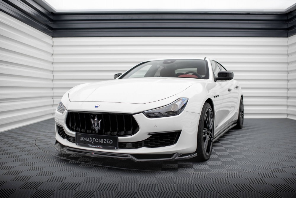 Нижня тюнінг накладка на передній бампер Maserati Ghibli Mk3 рестайл вер. 2