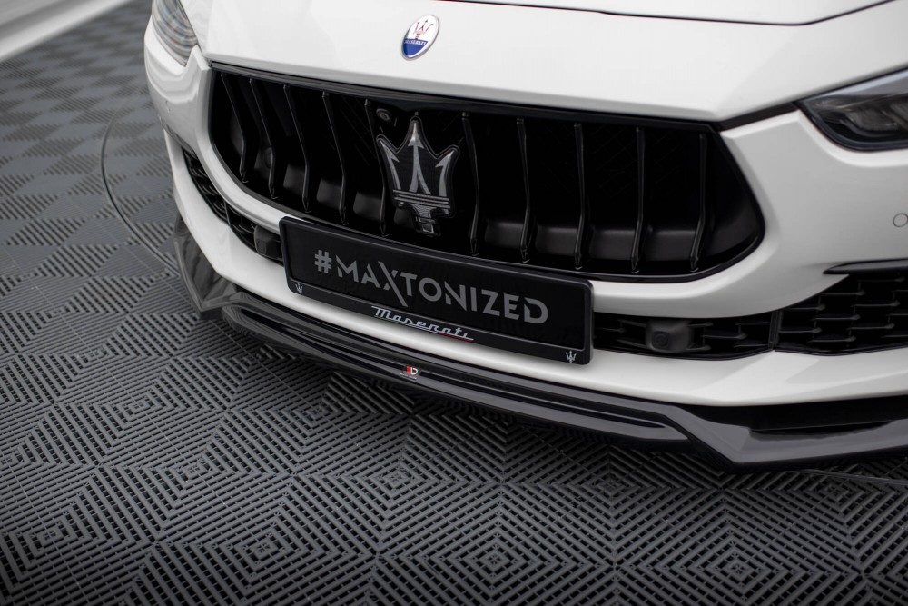 Нижня тюнінг накладка на передній бампер Maserati Ghibli Mk3 рестайл вер. 2