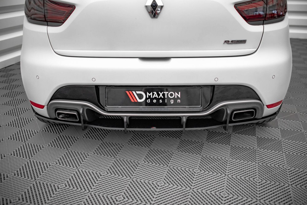 Центральний дифузор на задній бампер Street Pro Renault Clio Mk4 версія RS