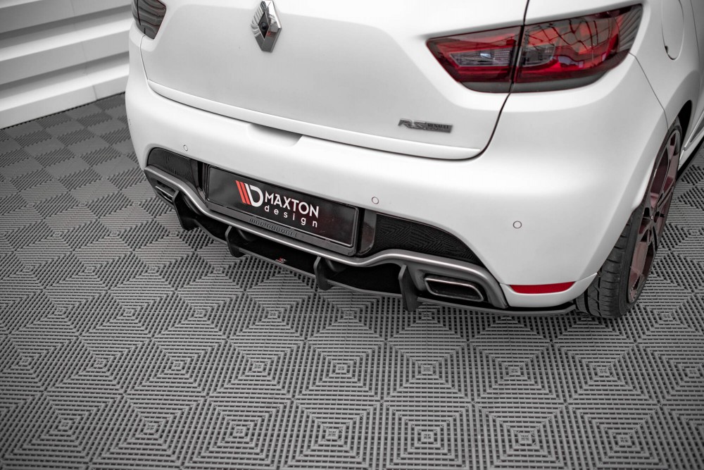 Центральний дифузор на задній бампер Street Pro Renault Clio Mk4 версія RS