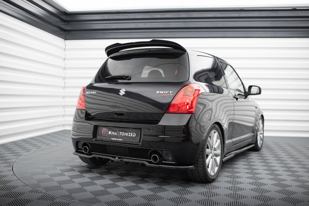 Тюнінговий дифузор (накладка) на задній бампер Suzuki Swift Mk4 Sport