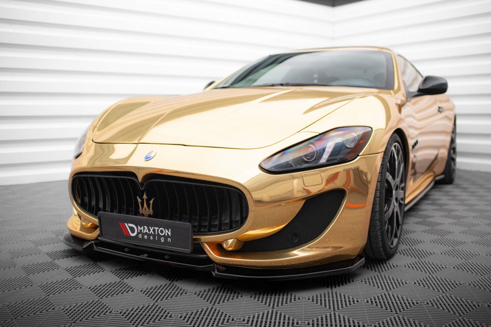 Нижній дифузор (накладка) на передній бампер Maserati Granturismo Mk1 рестайл вар. 2