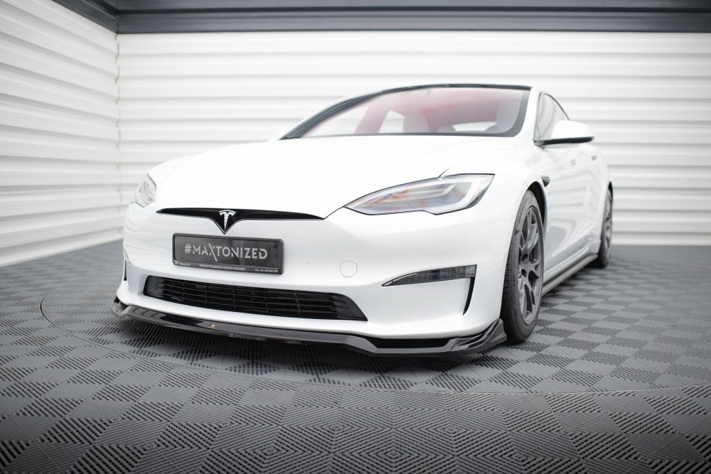 Нижній дифузор переднього бампера Tesla Model S Plaid Mk1 з 2021 року вер. 2