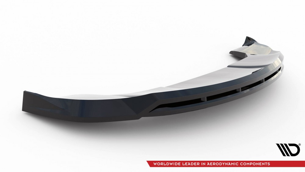 Нижня тюнінг накладка (губа) на передній бампер Tesla Model X Mk1 рестайл вер. 1