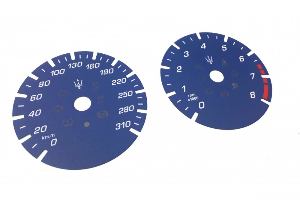 шкали-замінники з миль на км Maserati Quattroporte VI, Levante, Ghilbli