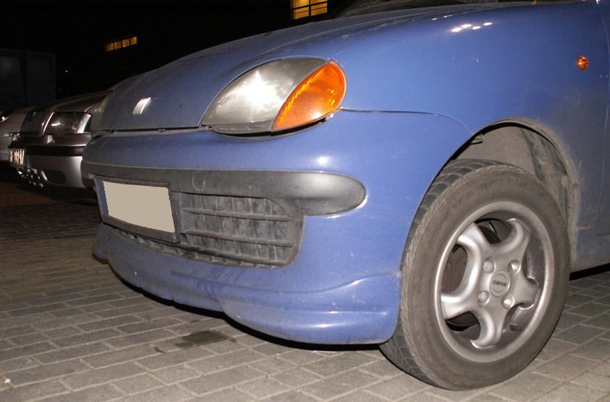 Тюнінгова накладка переднього бампера Fiat Seicento