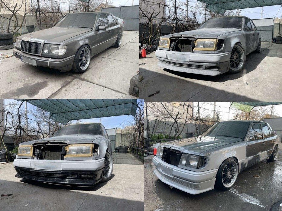 Накладка дифузор переднього бампера Mercedes W124