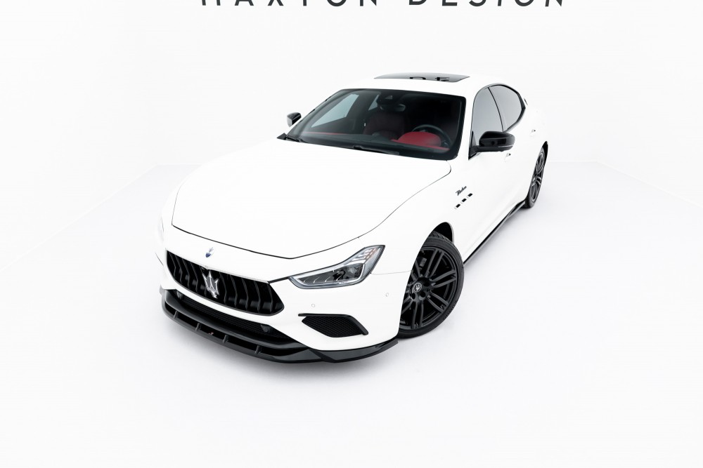 Нижній тюнінг дифузор (накладка) на передній бампер Maserati Ghibli Modena Mk3