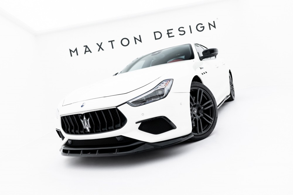 Нижній тюнінг дифузор (накладка) на передній бампер Maserati Ghibli Modena Mk3