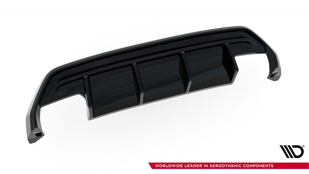 Дифузор Maxton-design заднього бампера Audi S3 8Y рестайл Sportback (подвійні насадки)