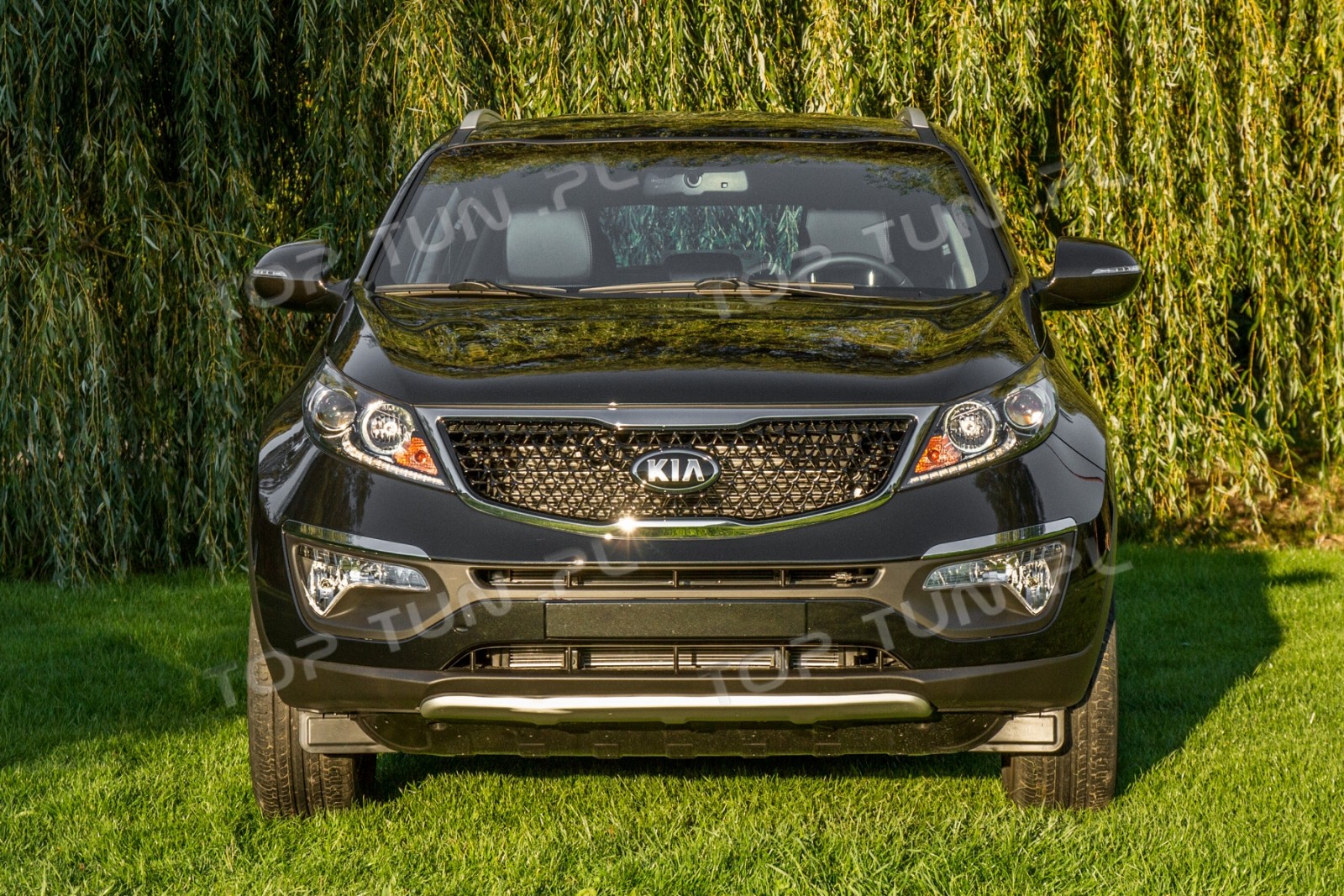 накладки на передній та задній бампер Kia Sportage (алюміній)