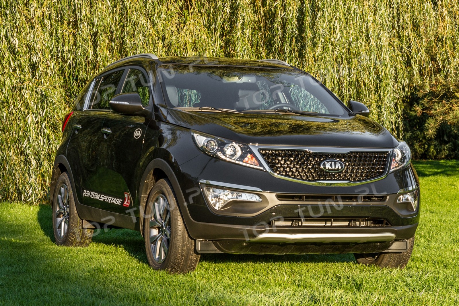 накладки на передній та задній бампер Kia Sportage (алюміній)