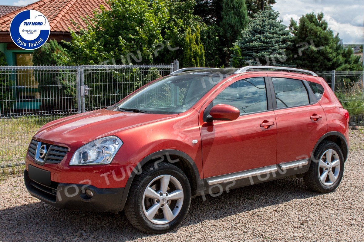алюмінієві рейлінги на дах Nissan Qashqai (сірі)