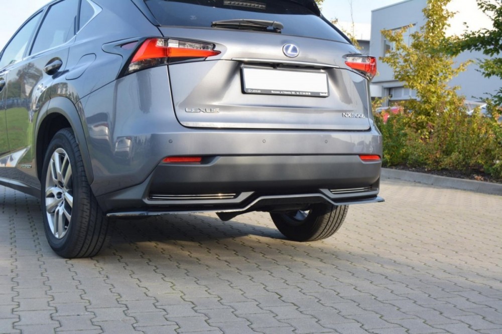 Губа заднього бампера Lexus NX Mk1 H без вертикальних виступів