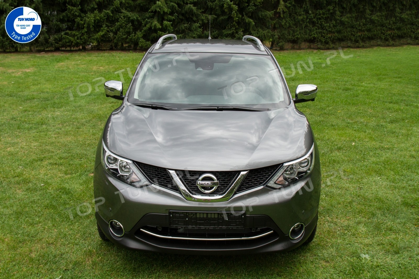 алюмінієві рейлінги на дах Nissan Qashqai (сірі)