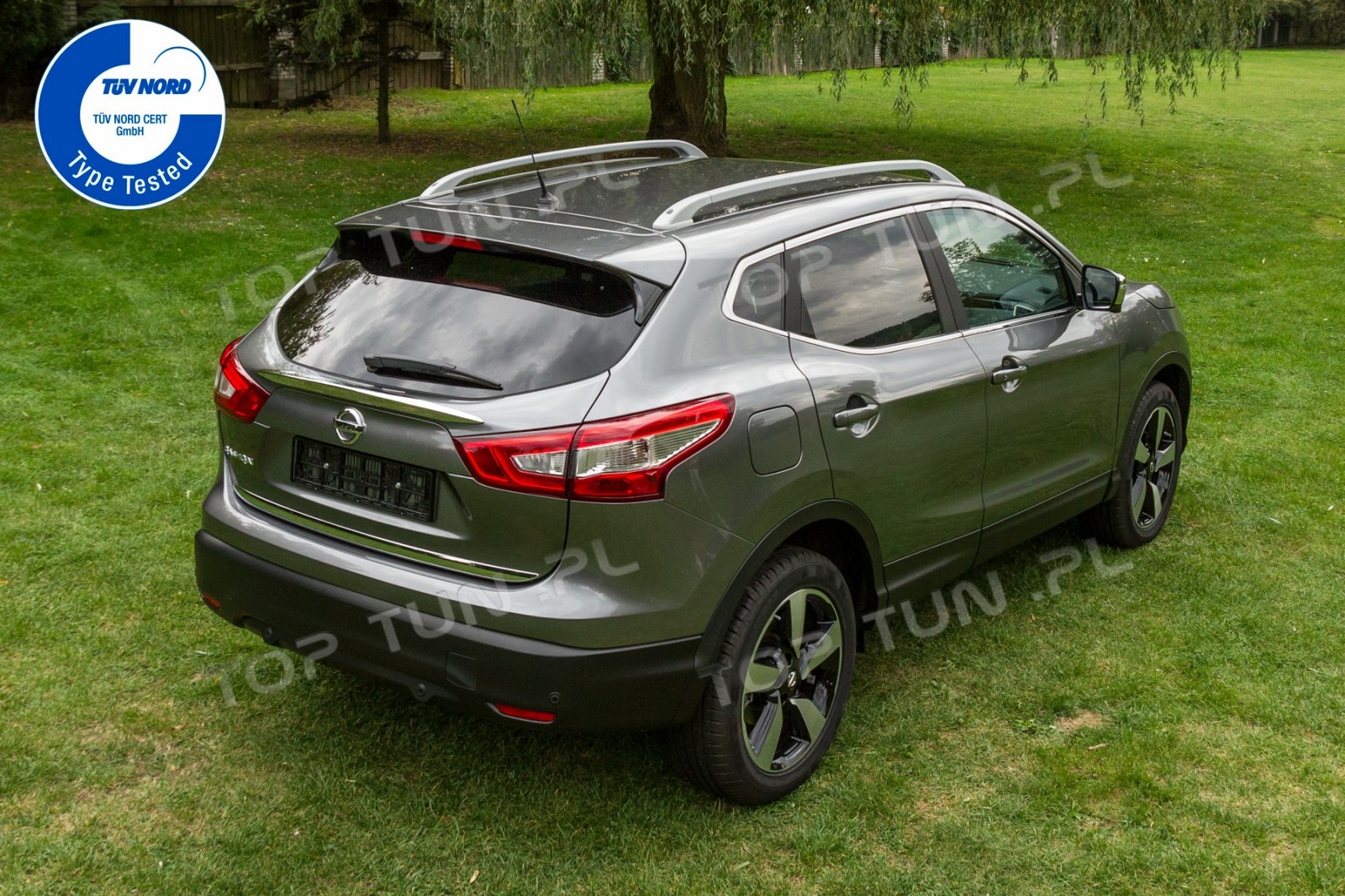 алюмінієві рейлінги на дах Nissan Qashqai (сірі)