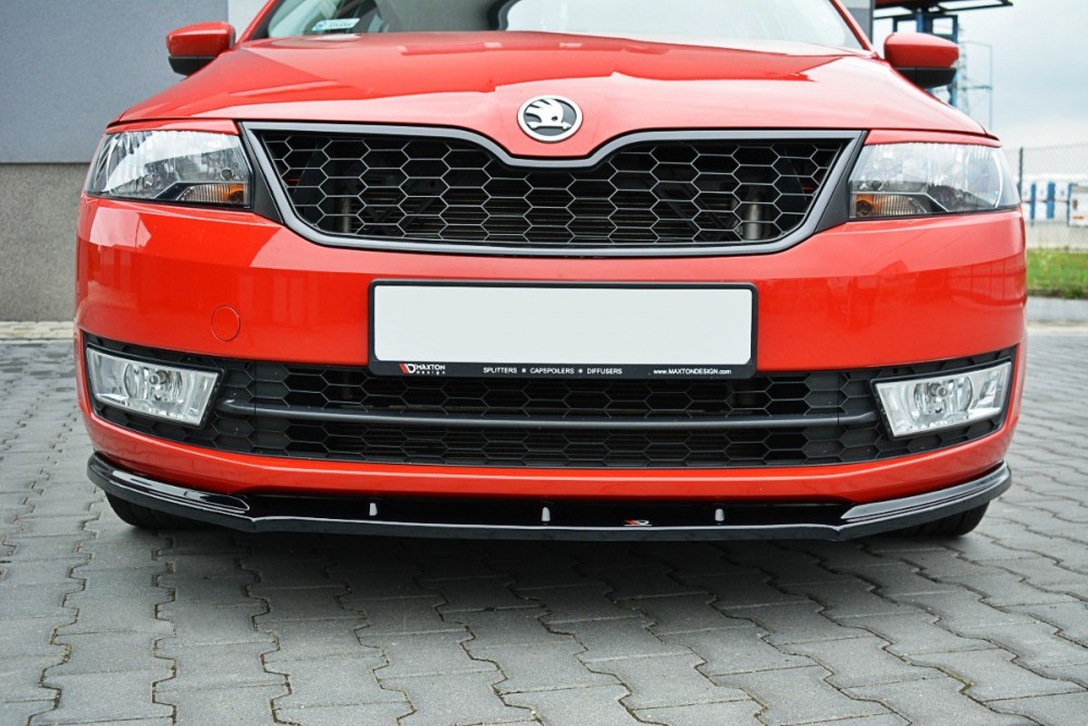 Тюнінговий дифузор переднього бампера Skoda Rapid вер.1