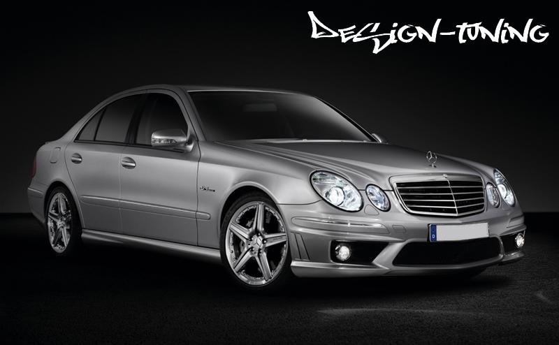 передній бампер Mercedes E W211 рестайл в стилі AMG Е63